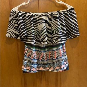 Express zebra top